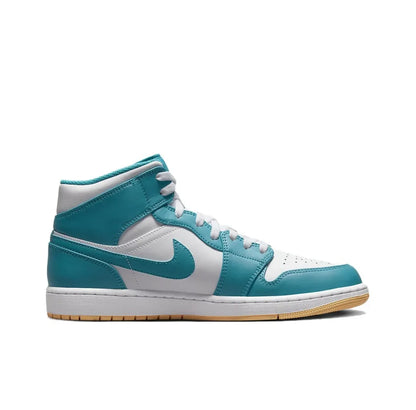 Air Jordan 1 MID WHITE/ICE BLUE-BLACK