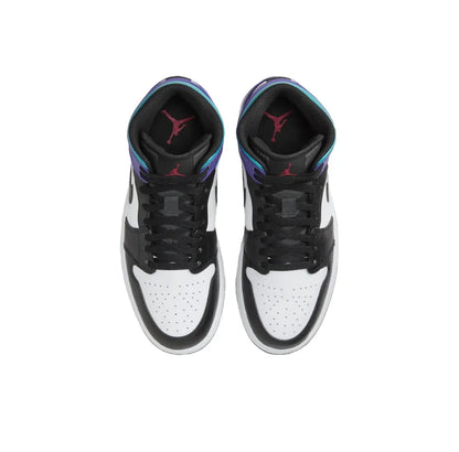 Air Jordan 1 MID WHITE/ICE BLUE-BLACK